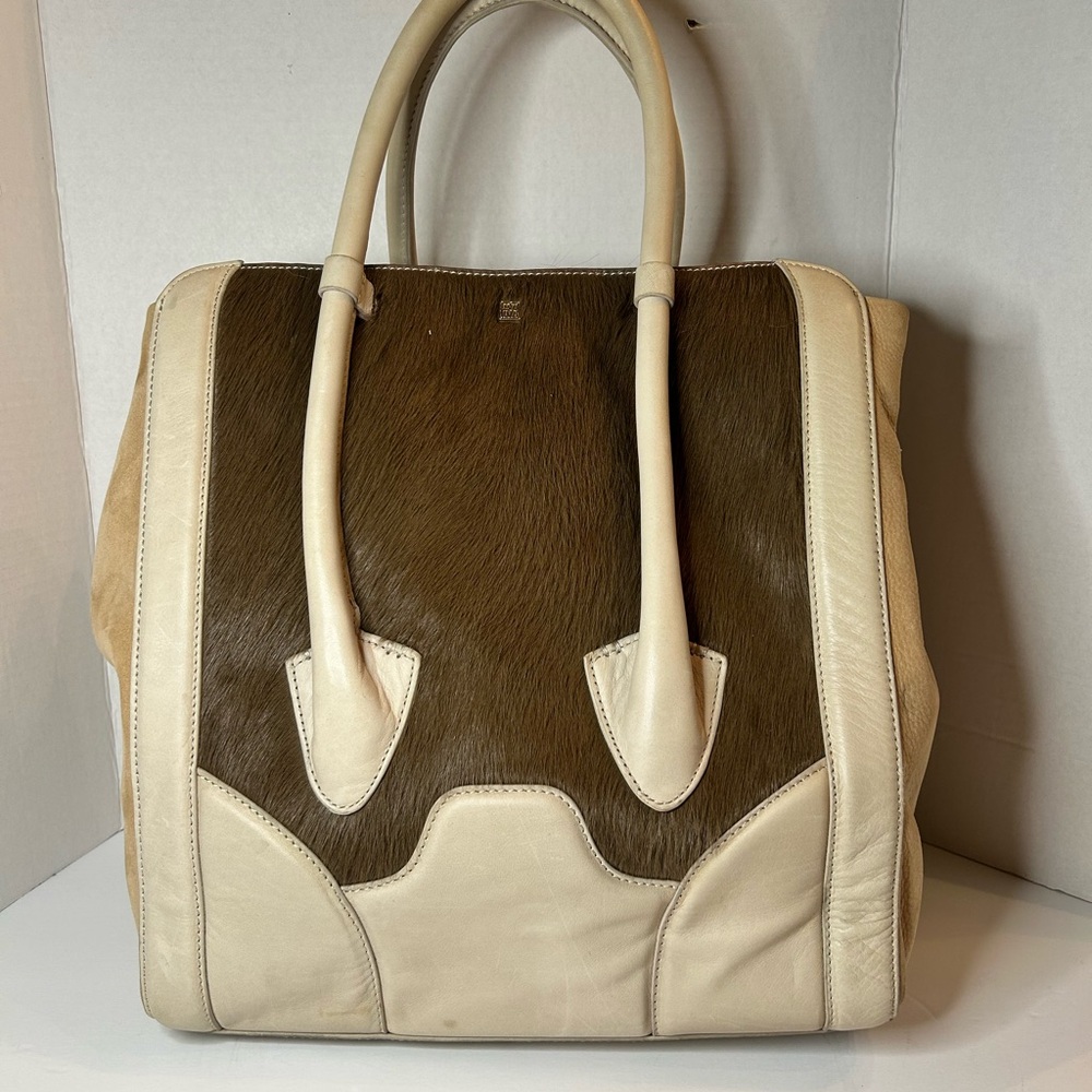 Pour La Victoire Suede & Pony Hair Tote Bag